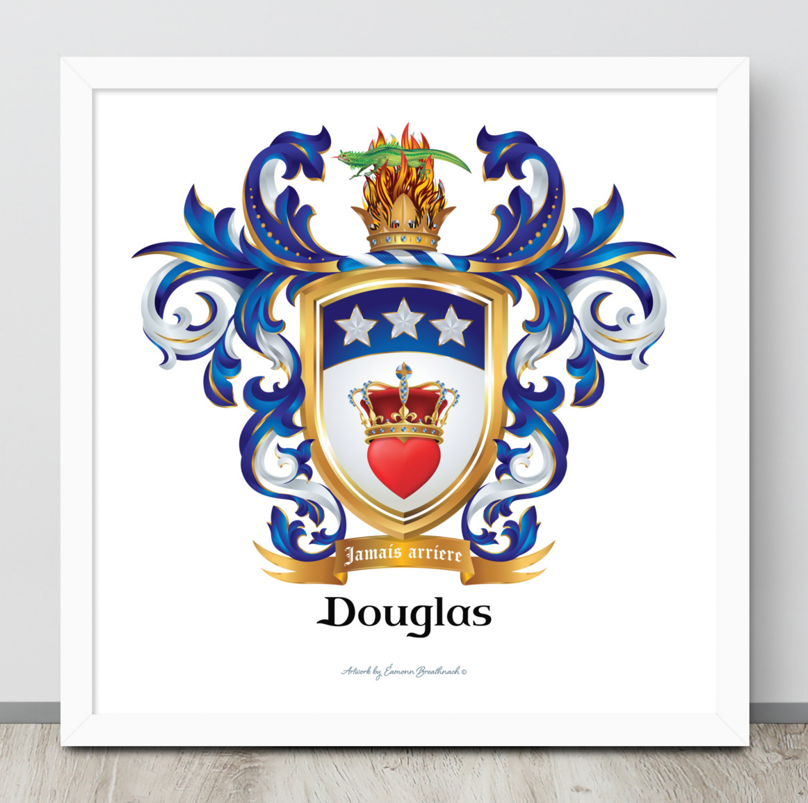 Douglas Family Crest framed artprint