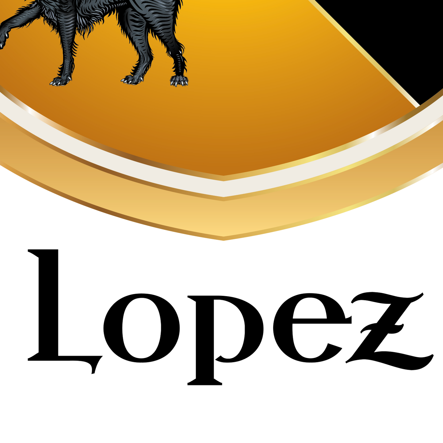 Lopez Family Crest beer glass
