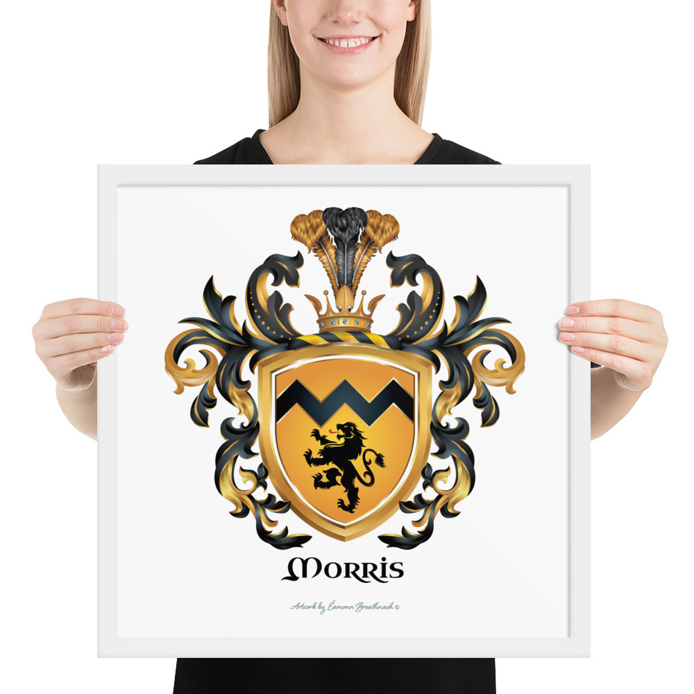 Morris Family Crest framed artprint-Family Crests Store
