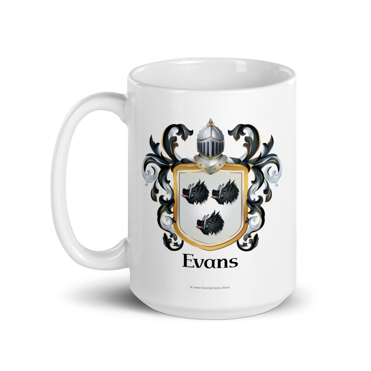 Evans Family Crest Irish mug - Irish origin-Family Crests Store