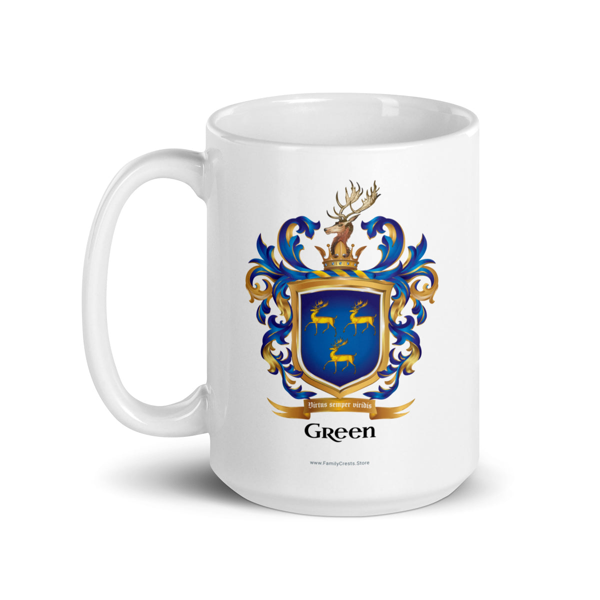 Green Family Crest mug-Family Crests Store