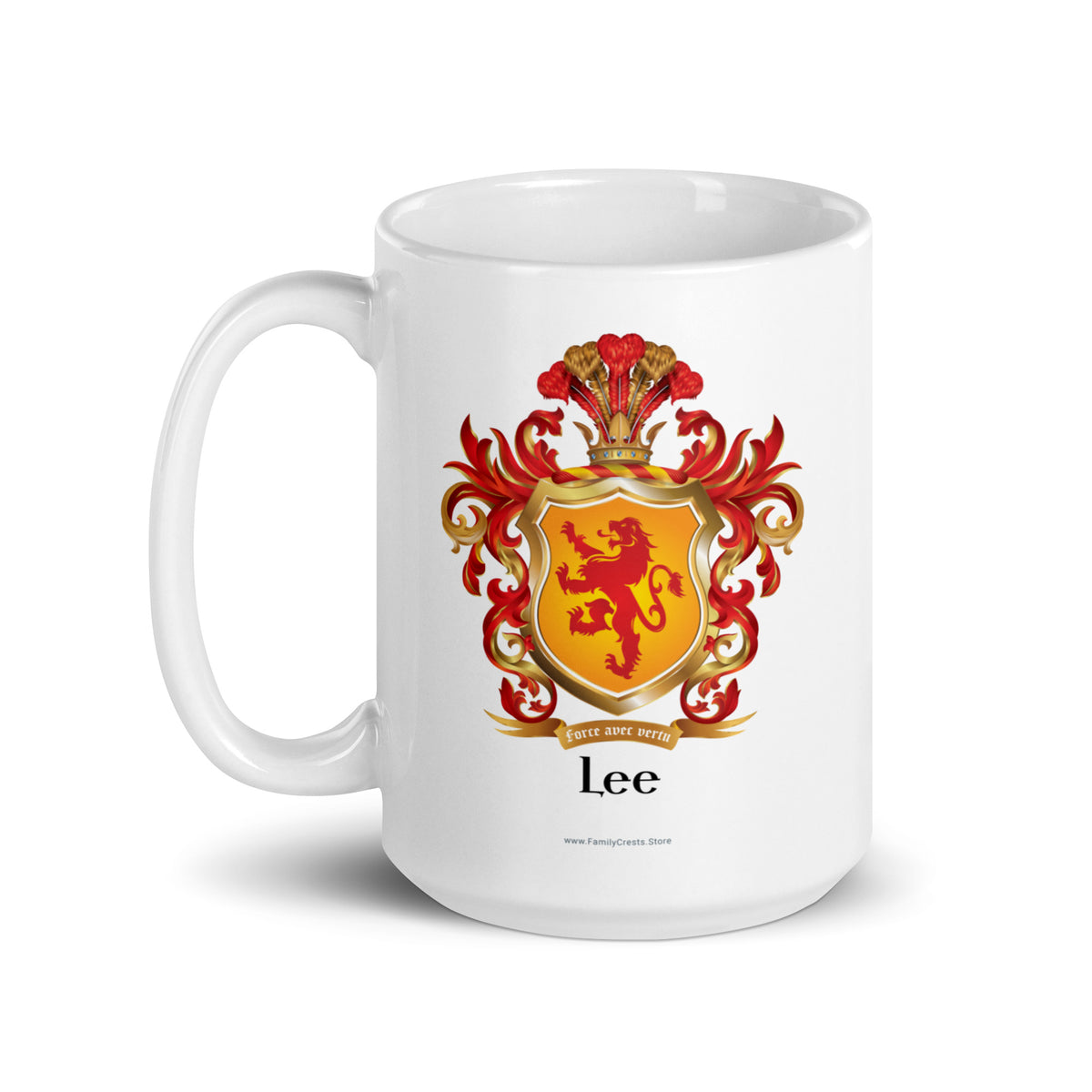 Lee Family Crest mug - Anglo Saxon origin-Family Crests Store
