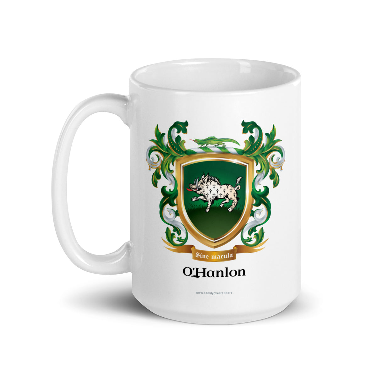 O’Hanlon Family Crest mug-Family Crests Store