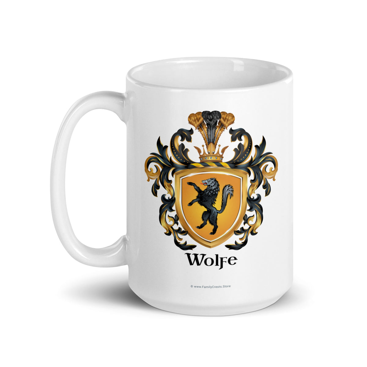 Wolfe Family Crest mug-Family Crests Store