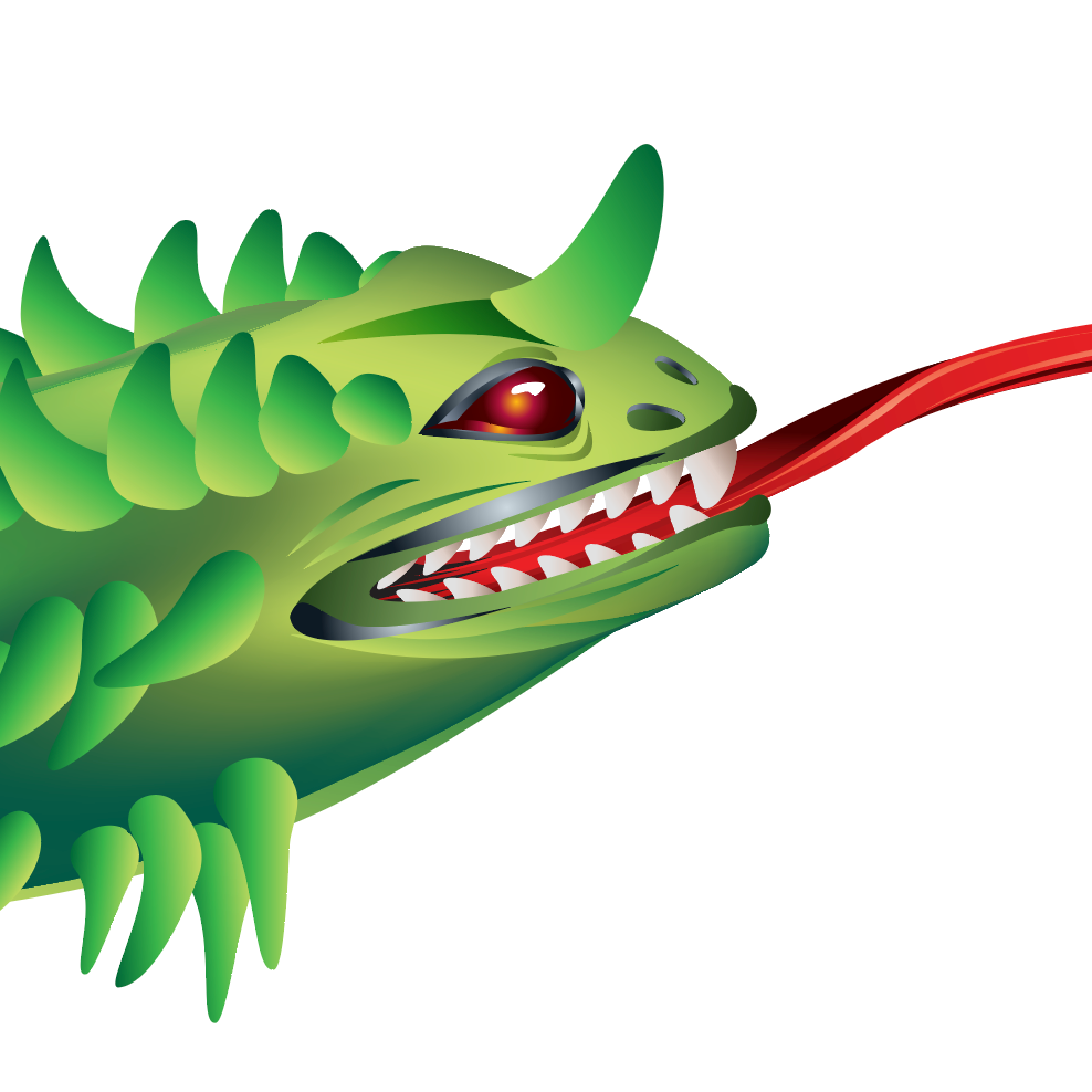 A close up from Family Crest (Family Crests Store) of a lizard's head