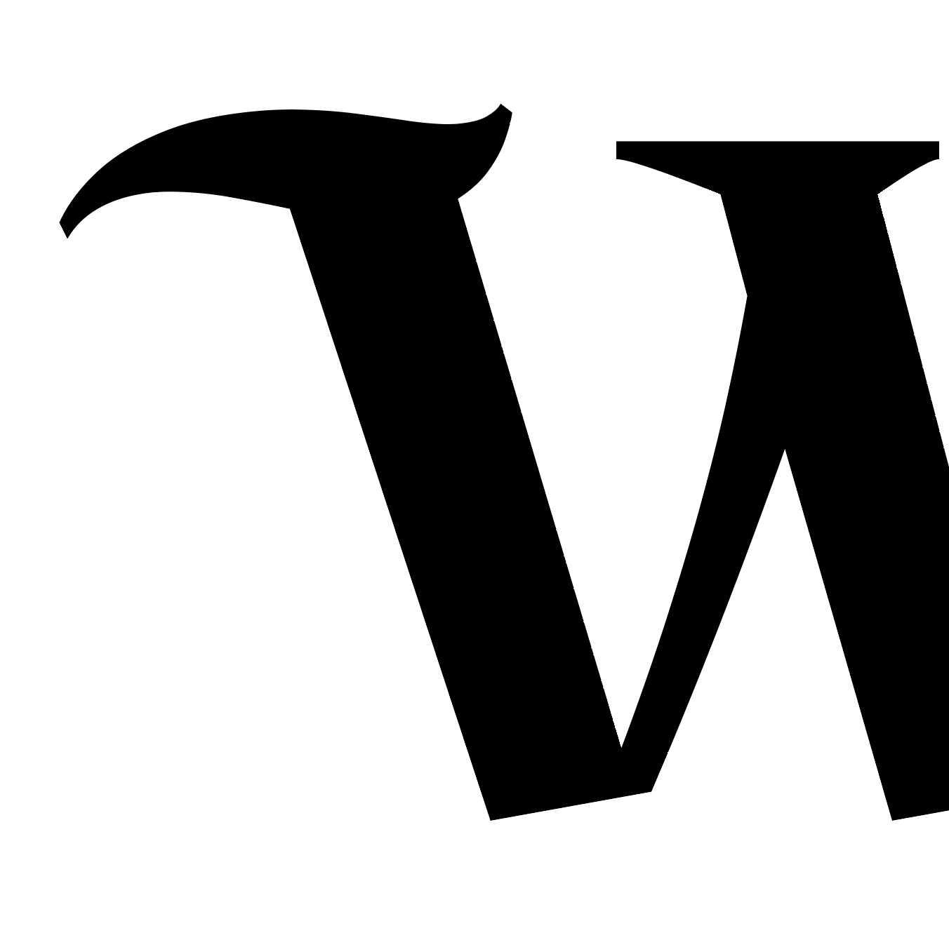 A closeup of the capital letter W of the coat of arms