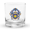 Abraham Family Crest Rocks Glass