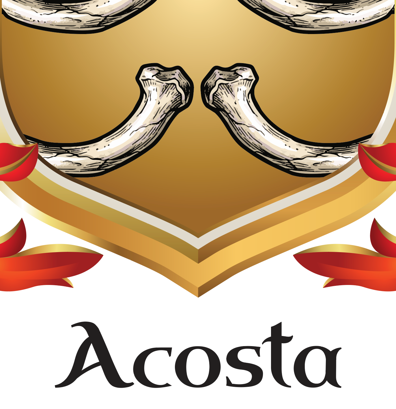Acosta Family Crest framed artprint