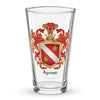 Aguirre Family Crest beer glass