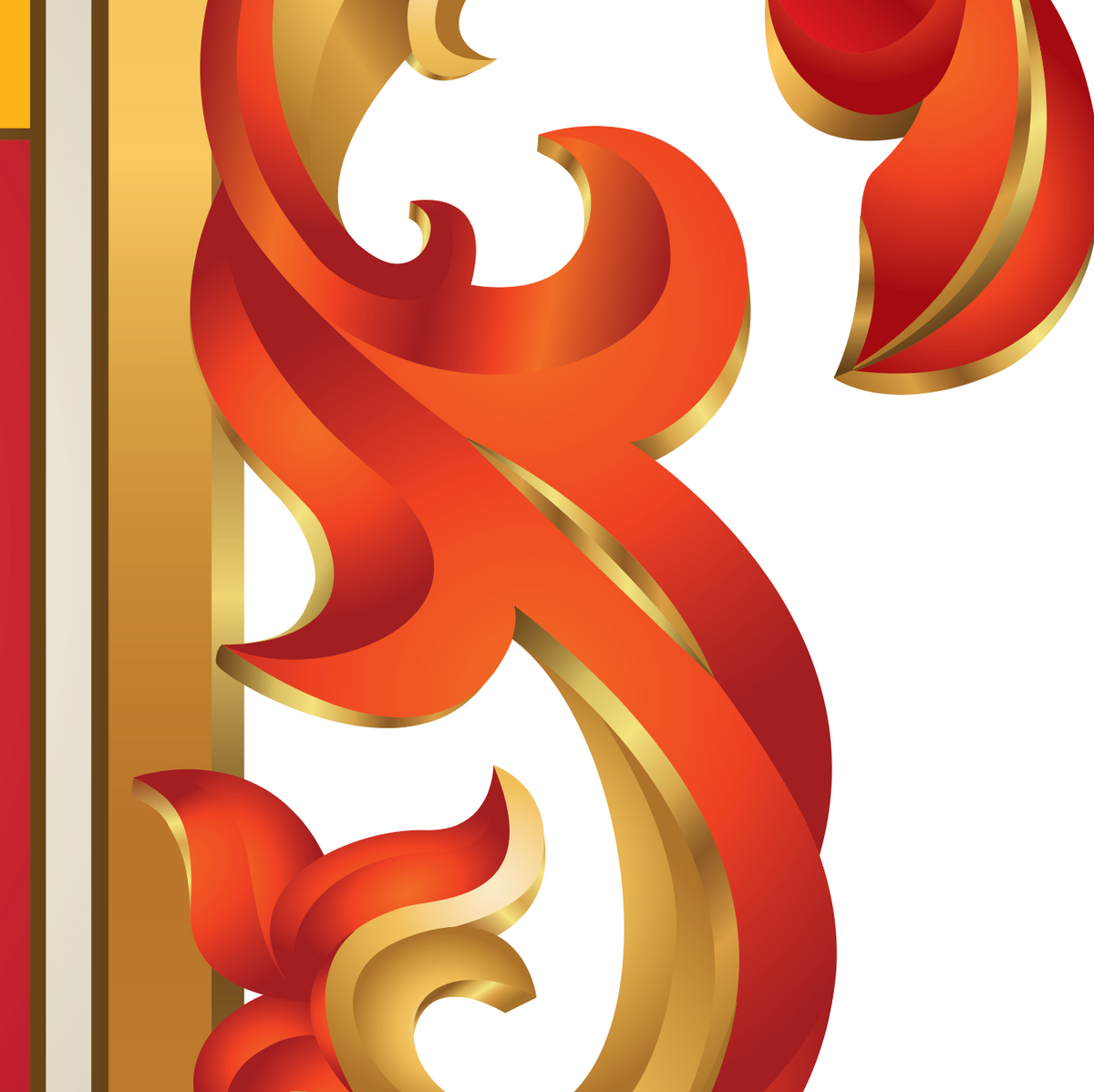 A closeup of the Allen family crest showing red and gold mantling.