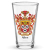 Allen Family Crest beer glass