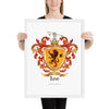 Lee Family Crest framed artprint - Anglo Norman origin