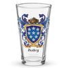 Bailey Family Crest beer glass