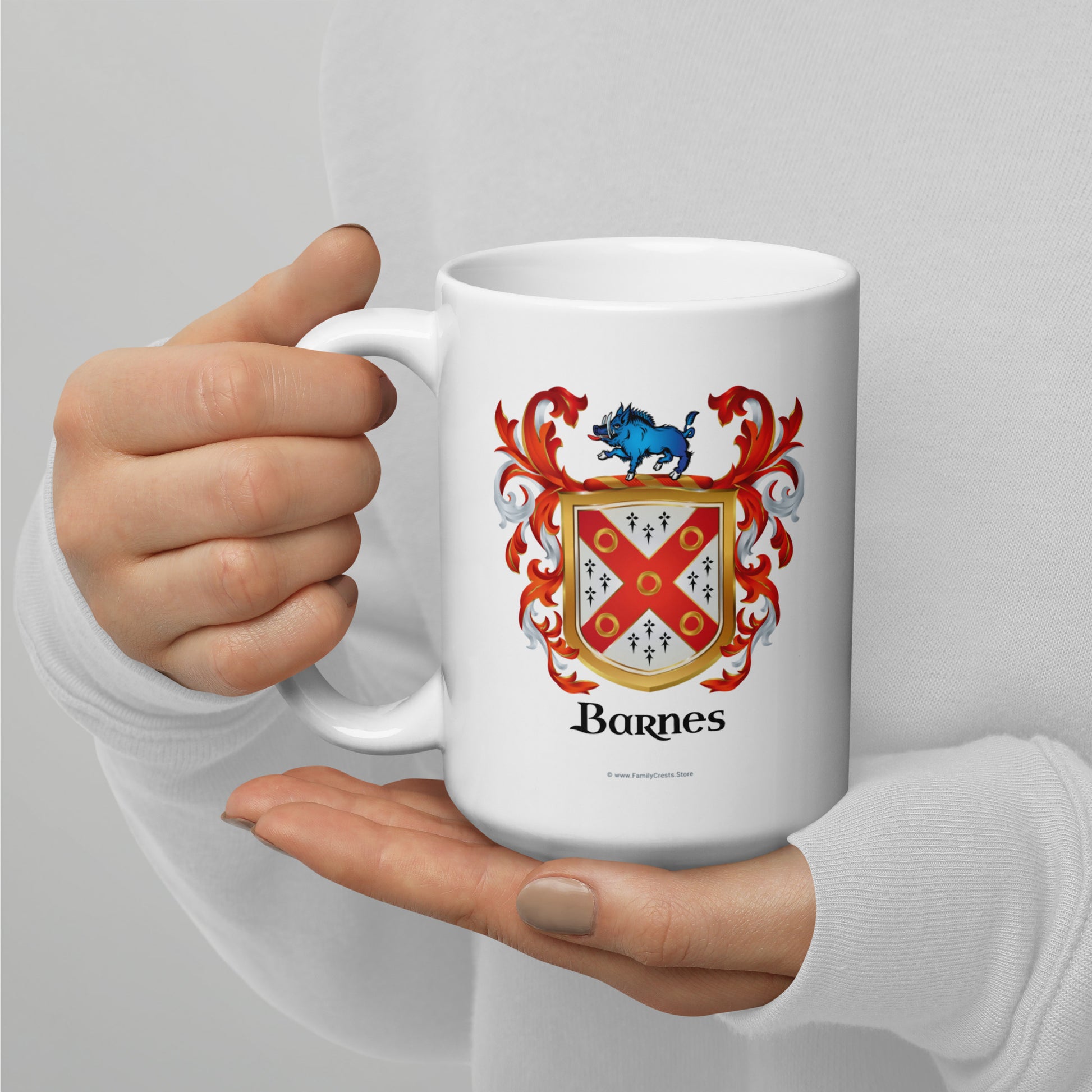 Barnes Family Crest mug-Family Crests Store