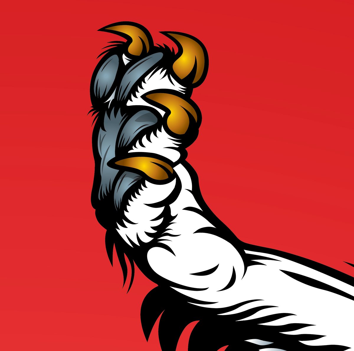 A close-up of the Bennett Coat of Arms featuring a lion paw against the solid red background of the shield.