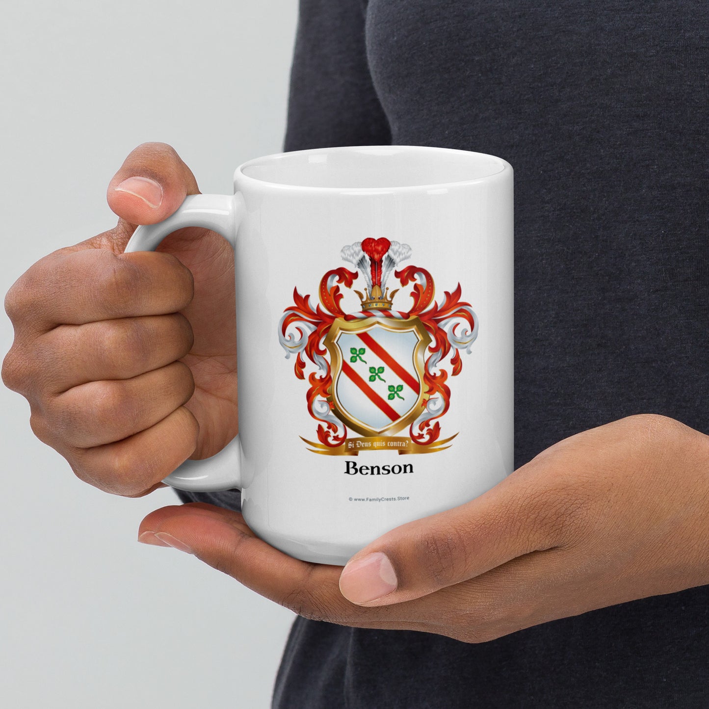 Benson Family Crest mug-Family Crests Store