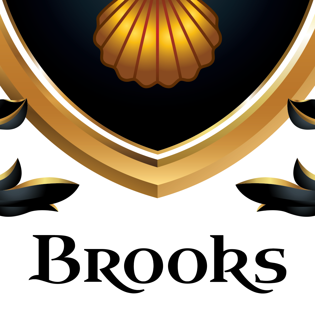 A close-up of the Brooks Coat of Arms 