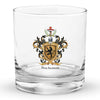 Buchanan Family Crest Rocks Glass