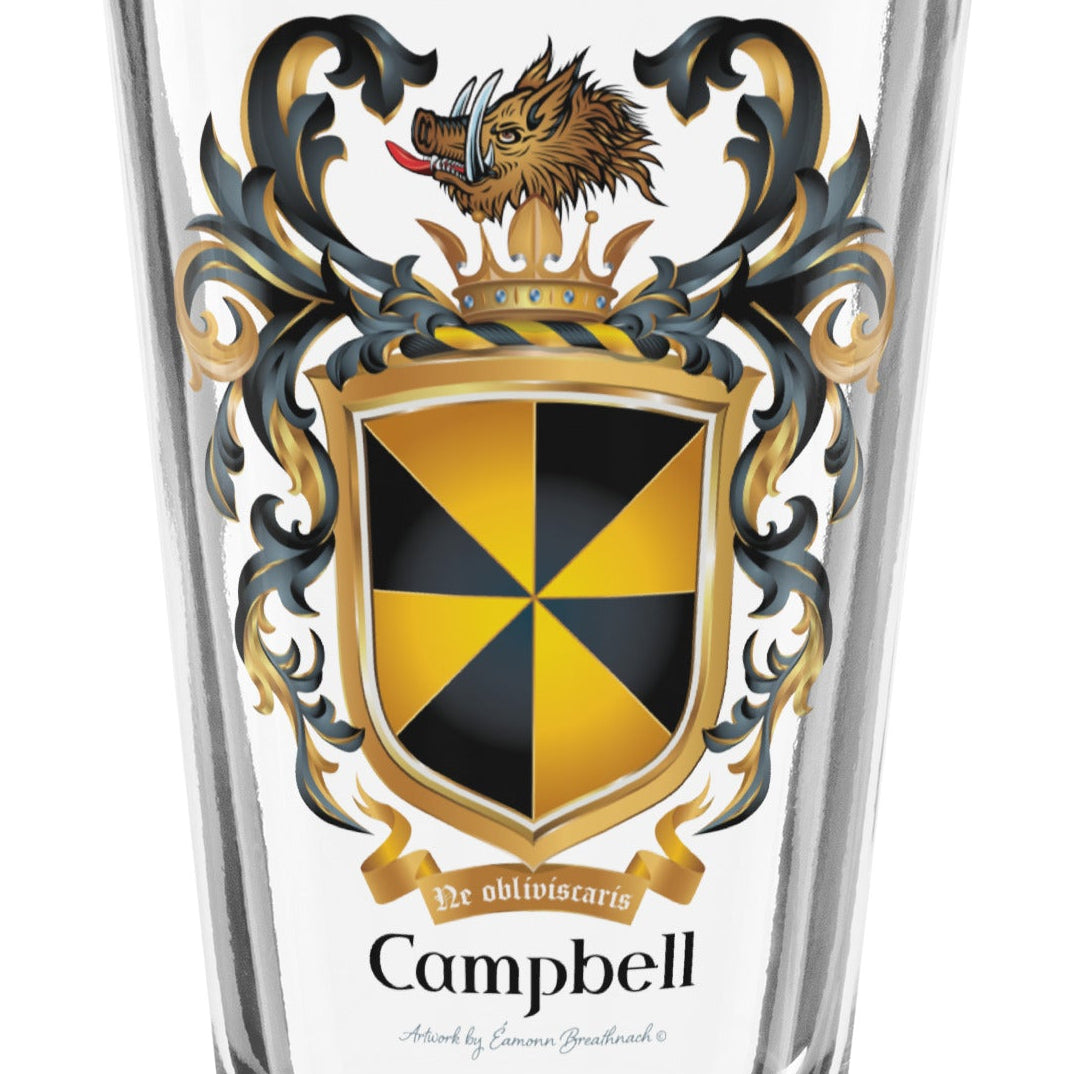 Campbell Family Crest beer glass - earliest version