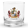 Campbell Family Crest Rocks Glass - with lions