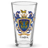 Carter Family Crest beer glass