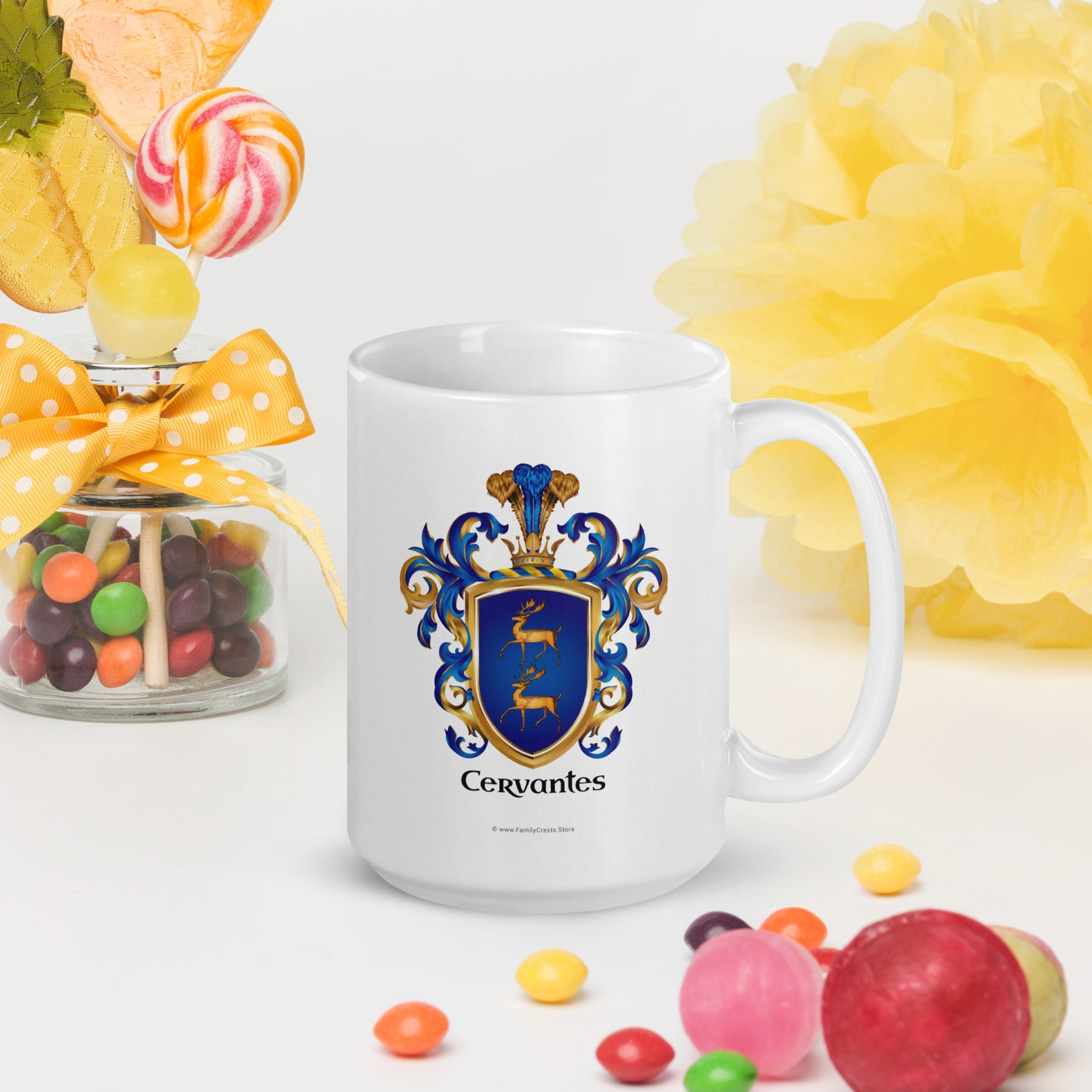 Cervantes Family Crest mug-Family Crests Store
