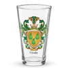 Clarke Family Crest beer glass