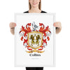 Collins Family Crest framed artprint