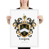 Cooper Family Crest framed artprint