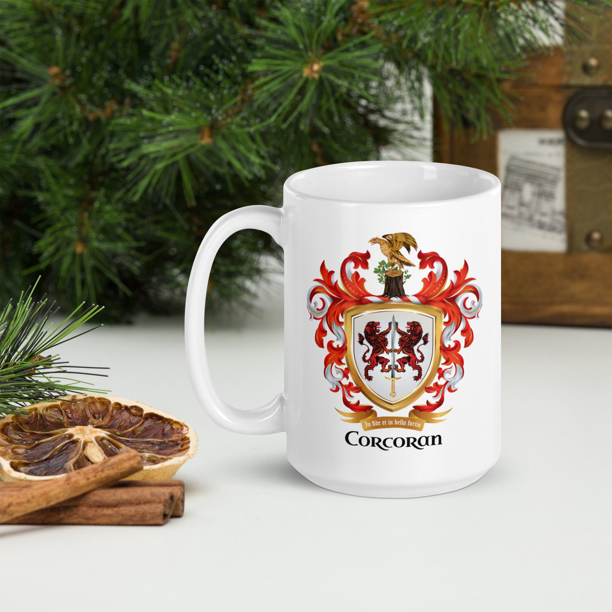 Corcoran Family Crest mug-Family Crests Store