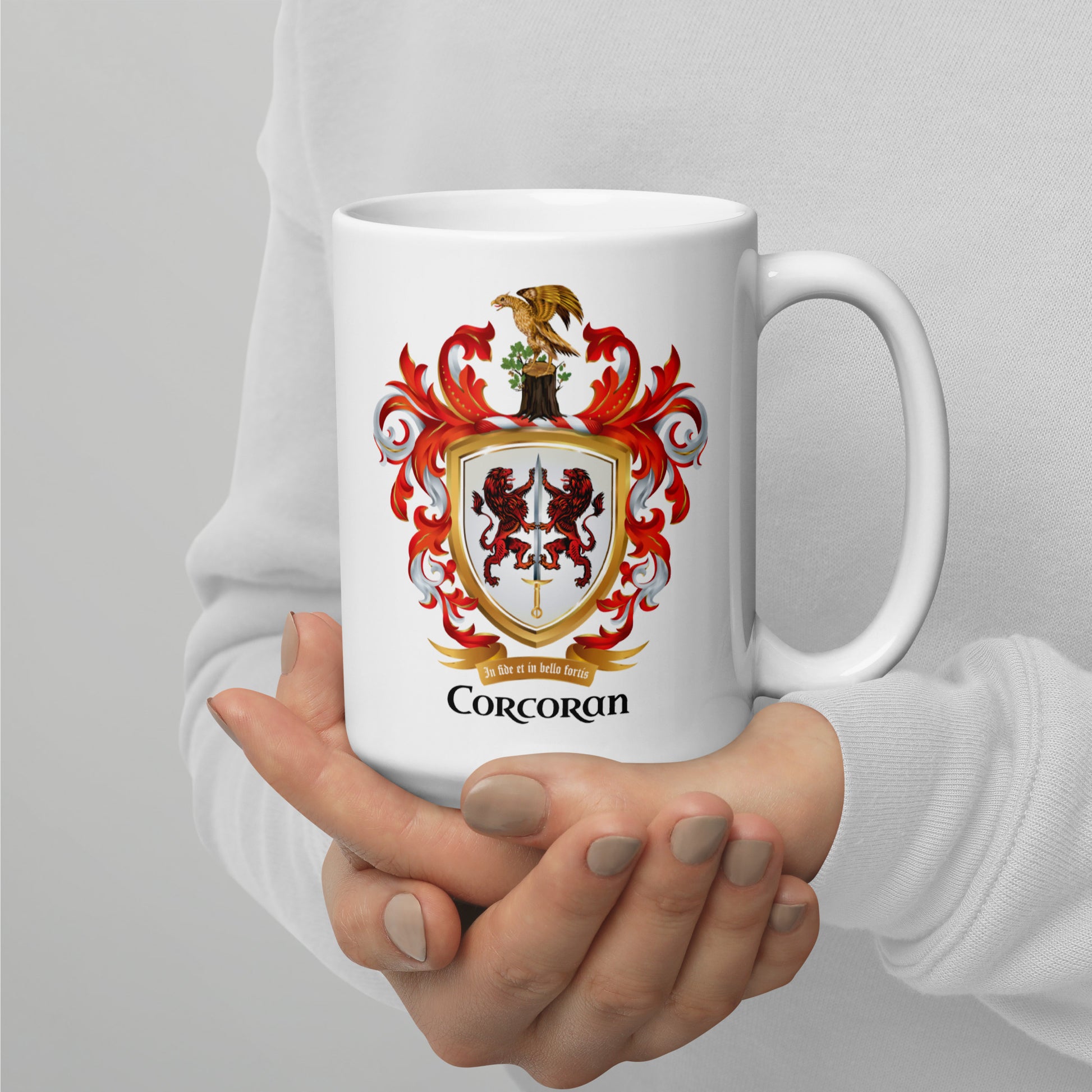 Corcoran Family Crest mug-Family Crests Store