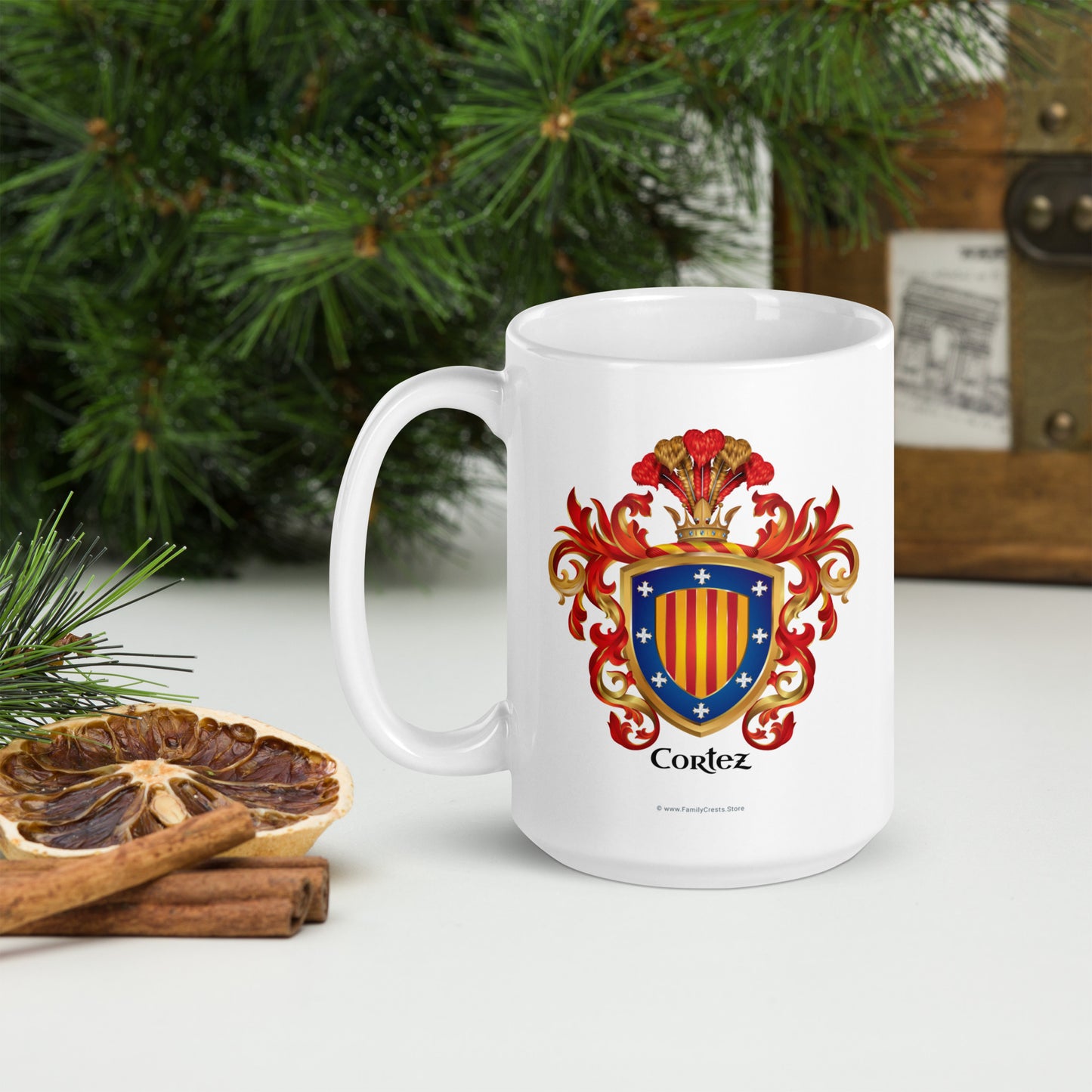 Cortez Family Crest mug-Family Crests Store