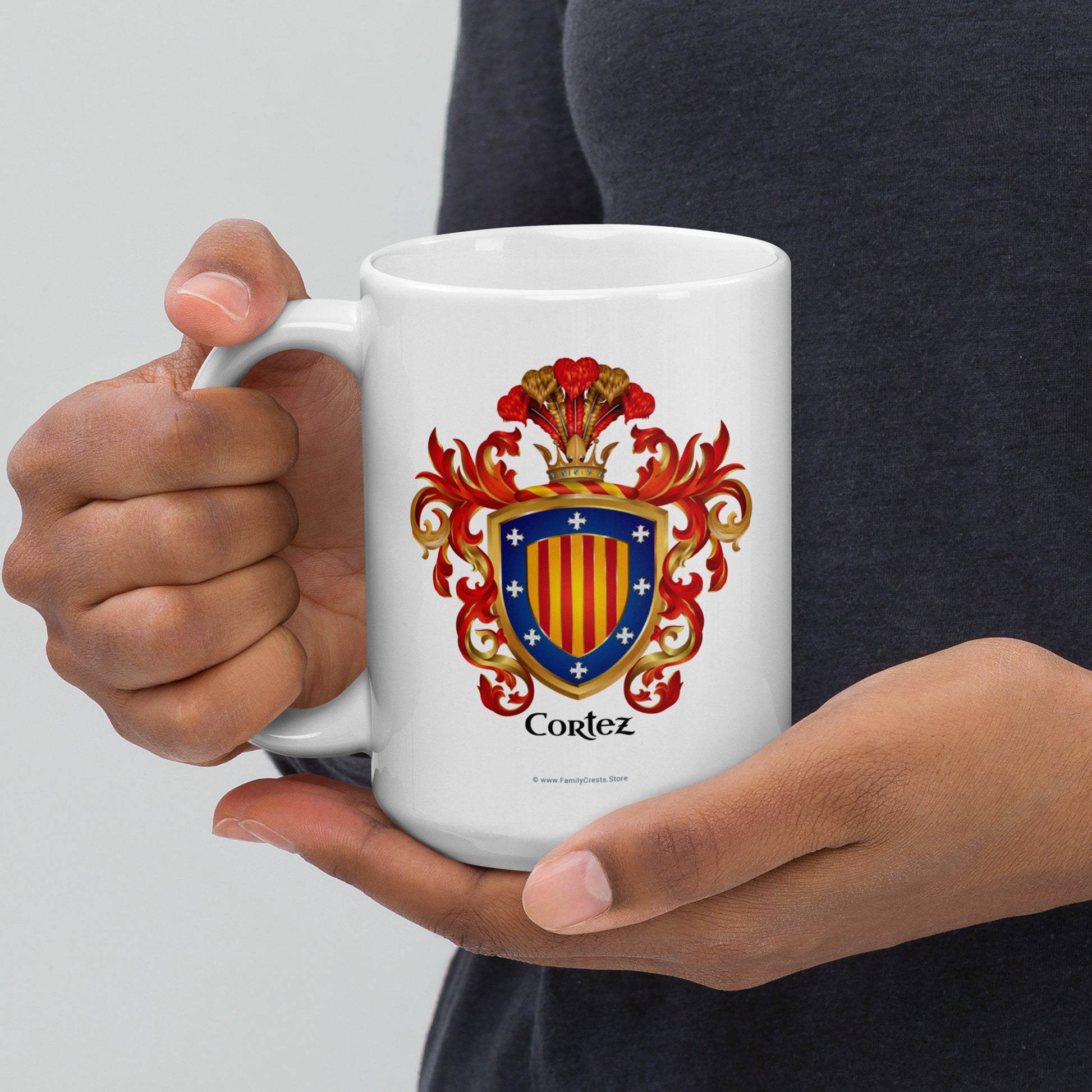 Cortez Family Crest mug-Family Crests Store