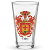 Cruz Family Crest beer glass