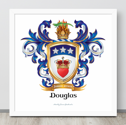 Douglas Family Crest framed artprint