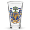 Dunn Family Crest beer glass