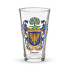 Dunne Family Crest beer glass