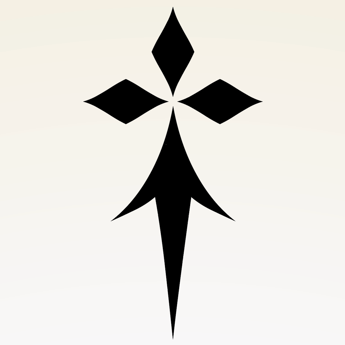 A closeup of the Flores Family Crest featuring a black ermine symbol on a white backgrouns.