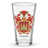 Gonzalez Family Crest beer glass