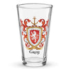 Gray Family Crest beer glass