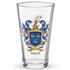 Green Family Crest beer glass