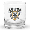 Hall Family Crest Rocks Glass