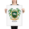Hanlon Family Crest framed artprint