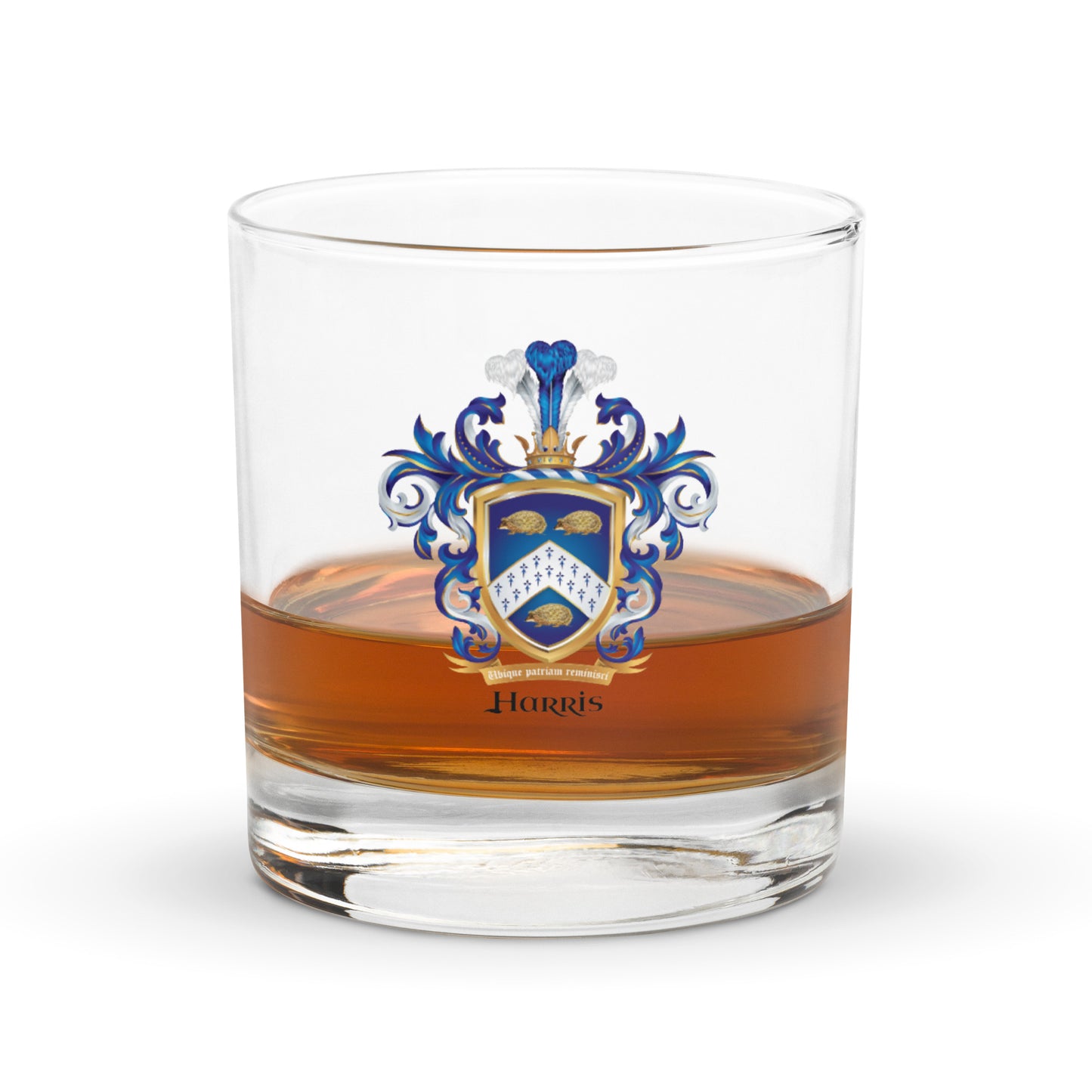 Harris Family Crest Rocks Glass-Family Crests Store
