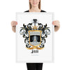 Hill Family Crest framed artprint
