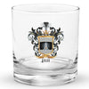 Hill Family Crest Rocks Glass