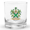 Hughes Family Crest Rocks Glass - Irish origin