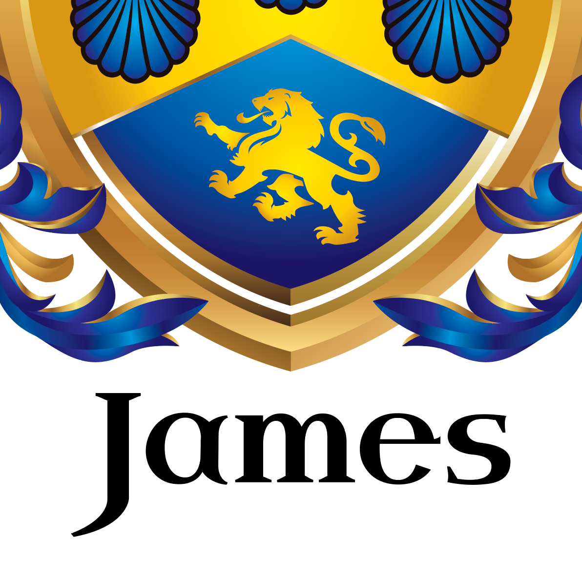 James Family Crest beer glass - English origin