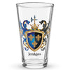 Jenkins Family Crest beer glass