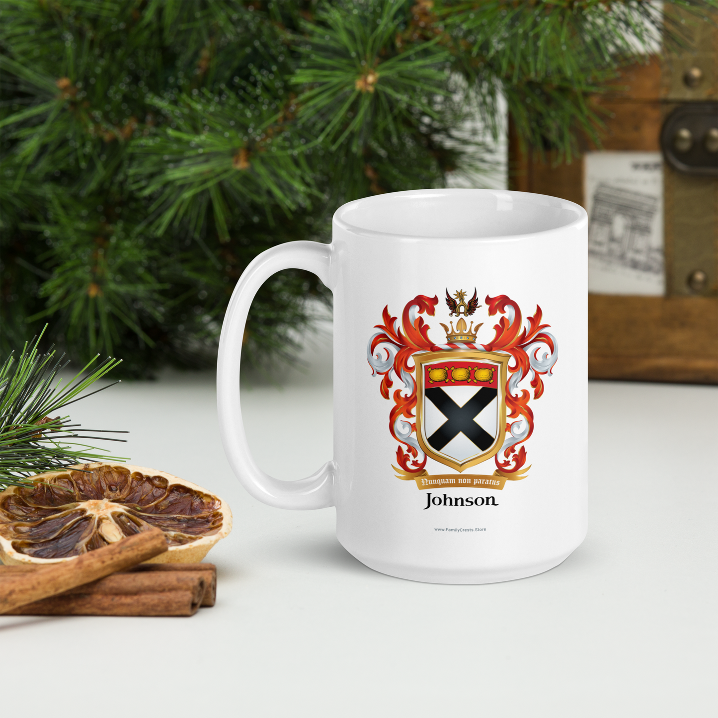 Johnson Family Crest mug - Scottish origin